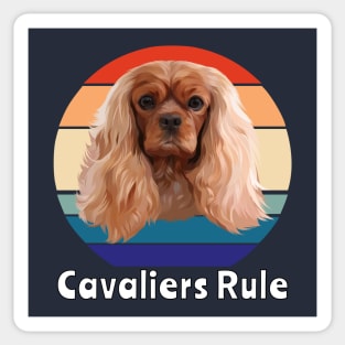 Retro Ruby Cavalier King Charles Spaniel Gifts Sticker